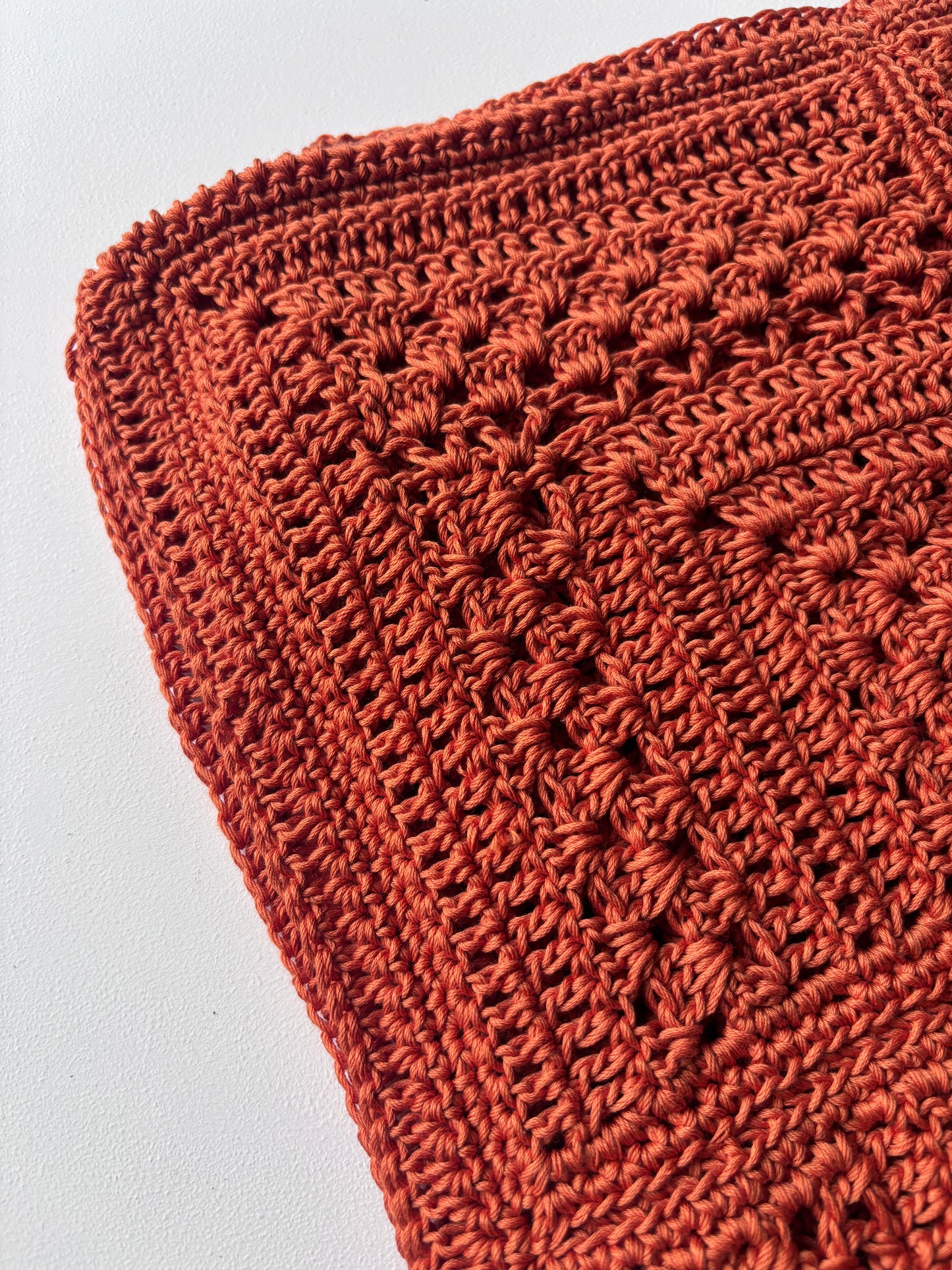 Pima cotton crochet blanet