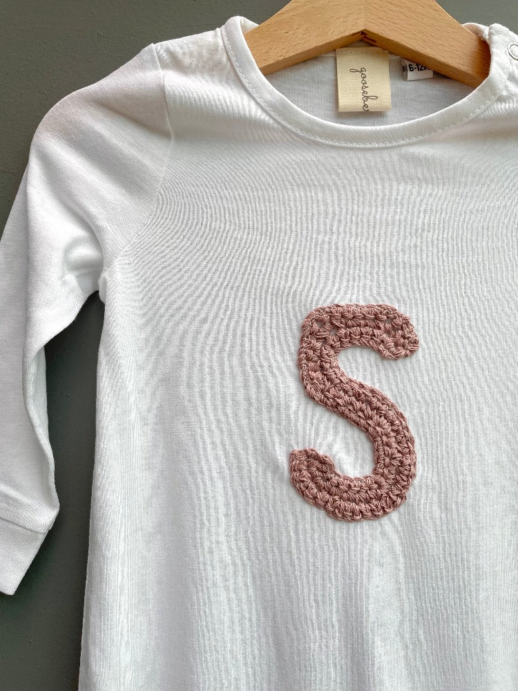 Personalised organic cotton baby romper