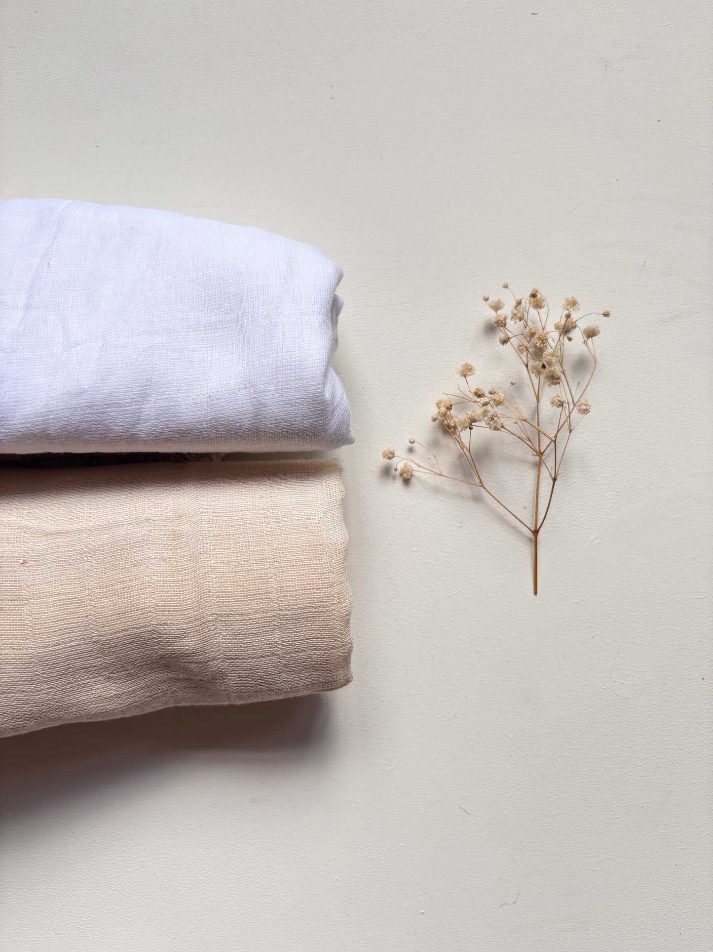 Organic cotton giant muslin swaddle with crocheted trim