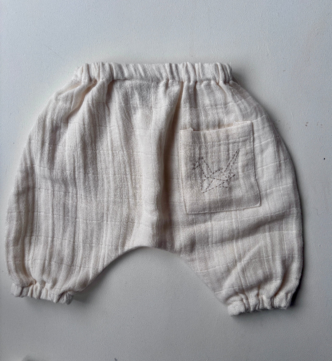 embroidered cotton baby pj's