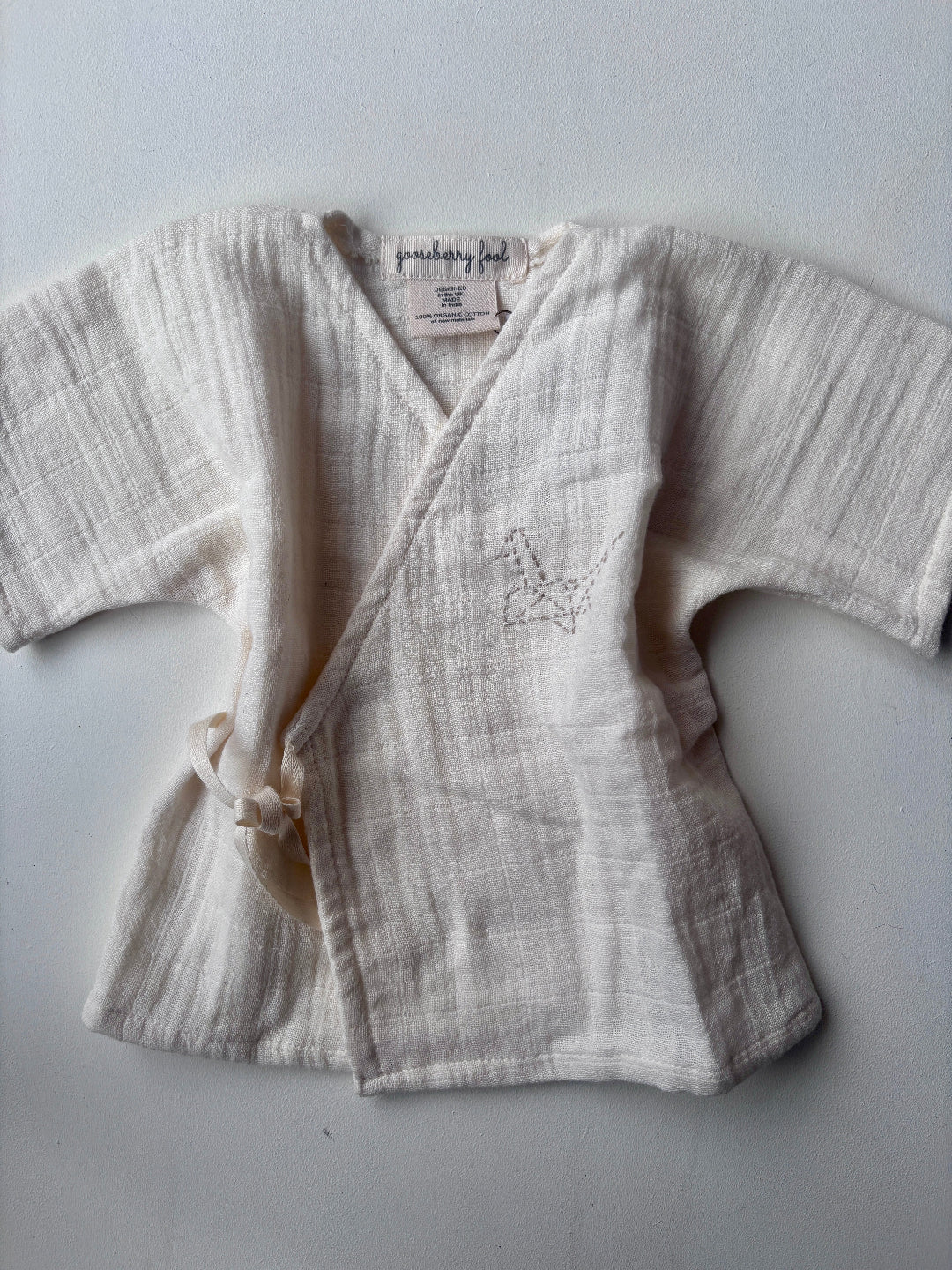 embroidered baby pyjama top