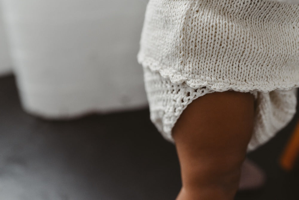 cream organic cotton baby jumper